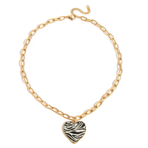 Ensembles De Bijoux Pour Femmes En Acier Inoxydable Doré, Étanches, À Rayures Zébrées. h5 