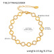 TXE377-Bracelet Cercle Or Zircon 17+5cm Image4
