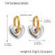 TXF383 - Boucles d'oreilles cœur couleur acier Image6