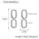 TXF403-Boucles d'oreilles rectangulaires en acier et zircon Image6
