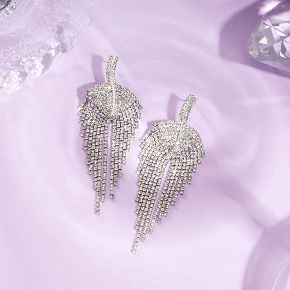 Boucles D'Oreilles Festives En Cuivre Avec Pompons Et Feuilles (1 Paire) Image2