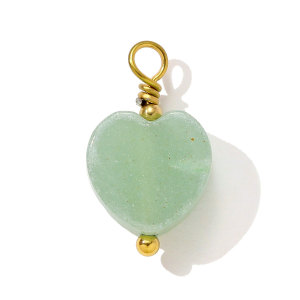 Pendentif Classique En Forme De Cœur Irrégulier, Pierres Naturelles, Couleur Or, Pour Femme h5 