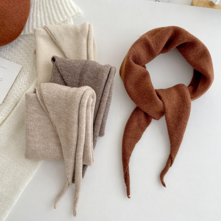 Bandana d'hiver simple en polyester de couleur unie pour femme, 1 pièce 2
