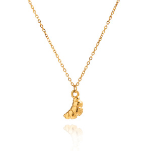 Collier Pendentif Femme En Forme De Croissant, En Acier Inoxydable Étanche, Couleur Or (1 Pièce) h5