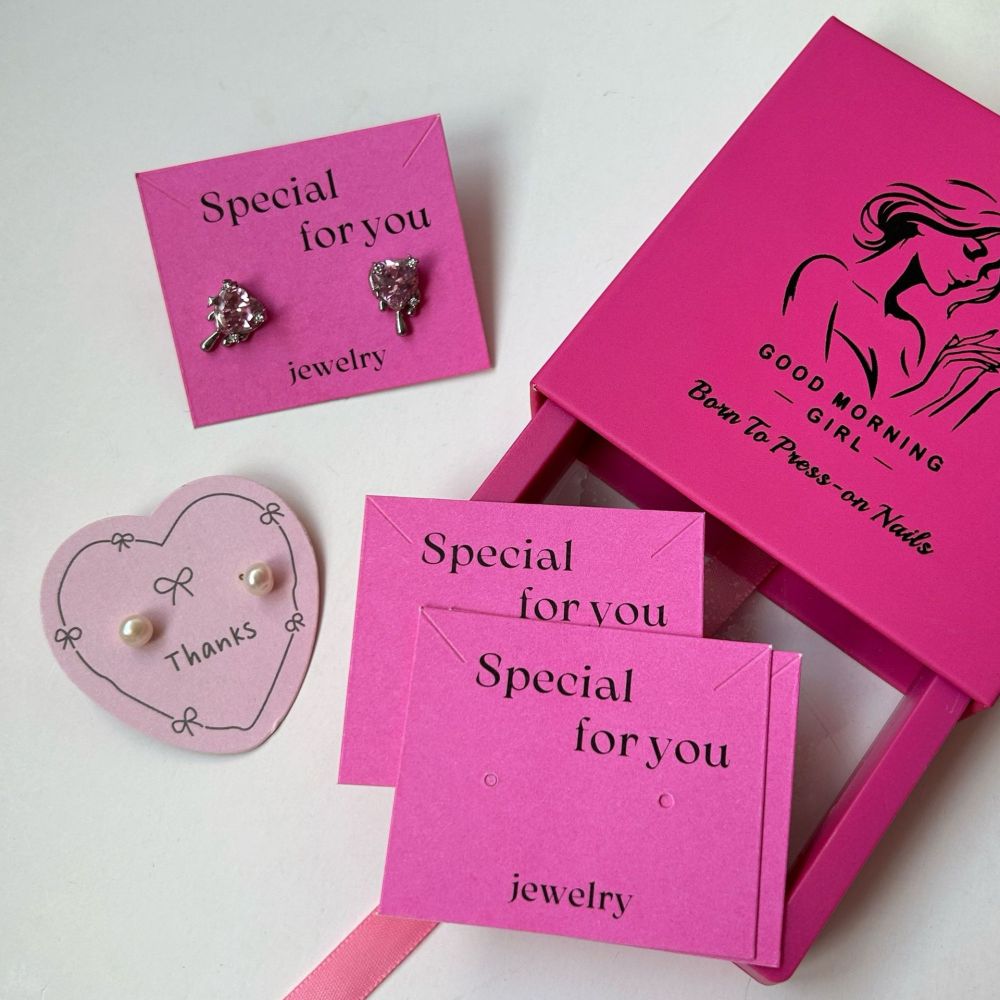 Cartes D'Emballage De Bijoux Avec Logo Personnalisé Disponible h5Image2