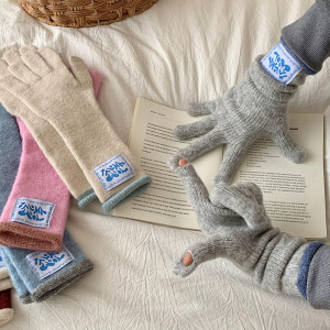 1 Paire De Gants Élégants En Polyester De Couleurs Mélangées Pour Femmes h5 Image3