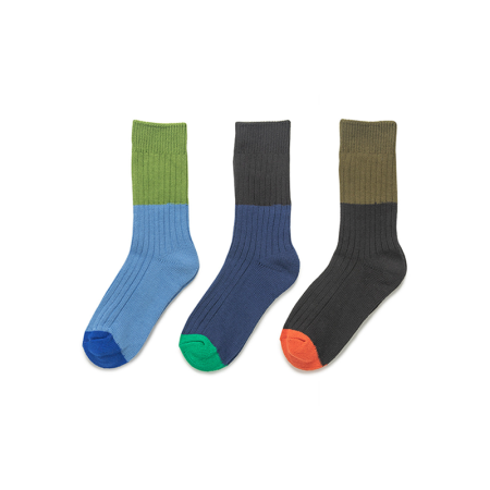 1 paire de chaussettes mi-mollet en coton pour femme, couleurs assorties