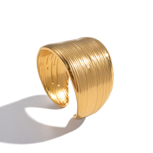 Bague Minimaliste En Acier Inoxydable Doré, Étanche, 1 Pièce h5 Image5