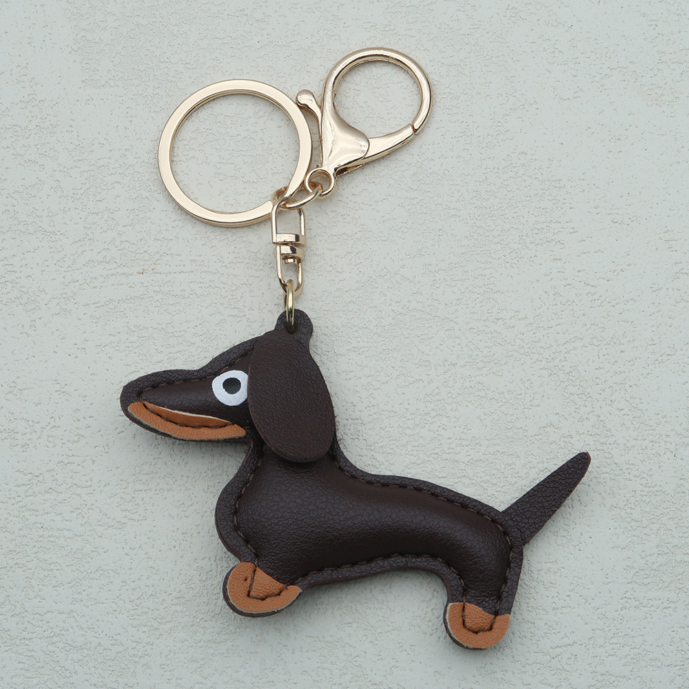 1 Porte-Clés En Pu En Forme De Chien Mignon