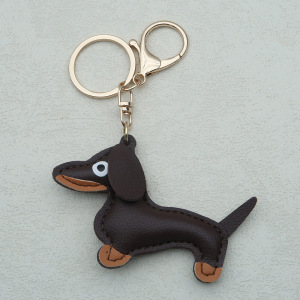 1 Porte-Clés En Pu En Forme De Chien Mignon h5