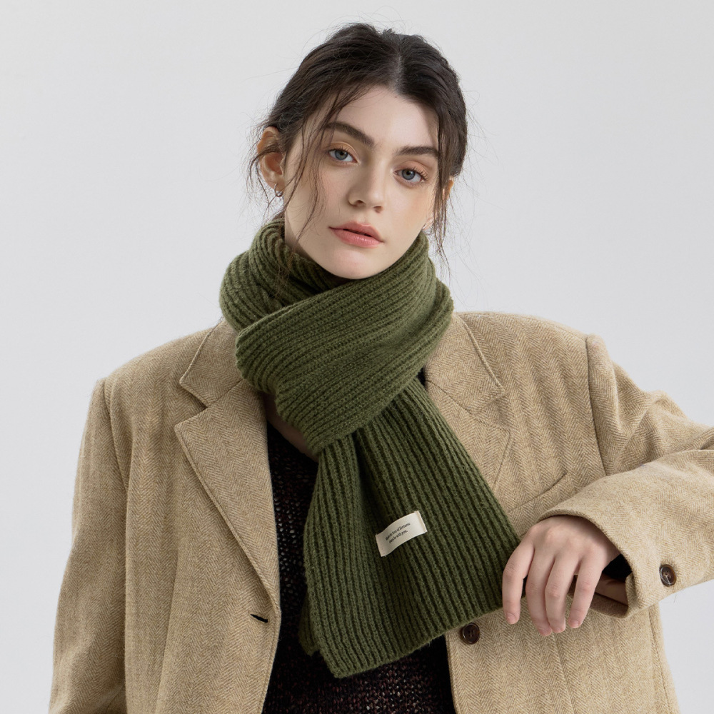 Écharpe D'Hiver Moderne À Rayures En Polyester Pour Femme, 1 Pièce Image2