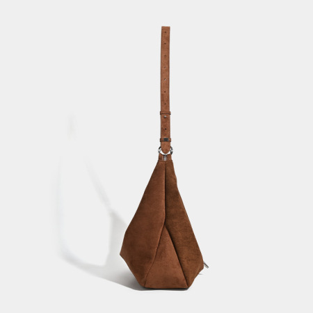 Sac à bandoulière en imitation daim pour femme, série simple, décontracté, couleur unie 2