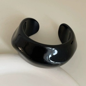 1 Bracelet Manchette En Résine De Forme Irrégulière Rétro h5 Image3