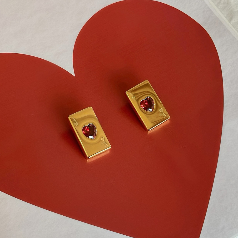 Ensembles De Bijoux Pour Femmes En Acier Inoxydable Doré, Imperméables, En Forme De Cœur Romantique Image3