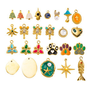 1 Mini Pendentif De Noël Diy En Acier Inoxydable Étanche Couleur Or Pour Femme h5 Image5