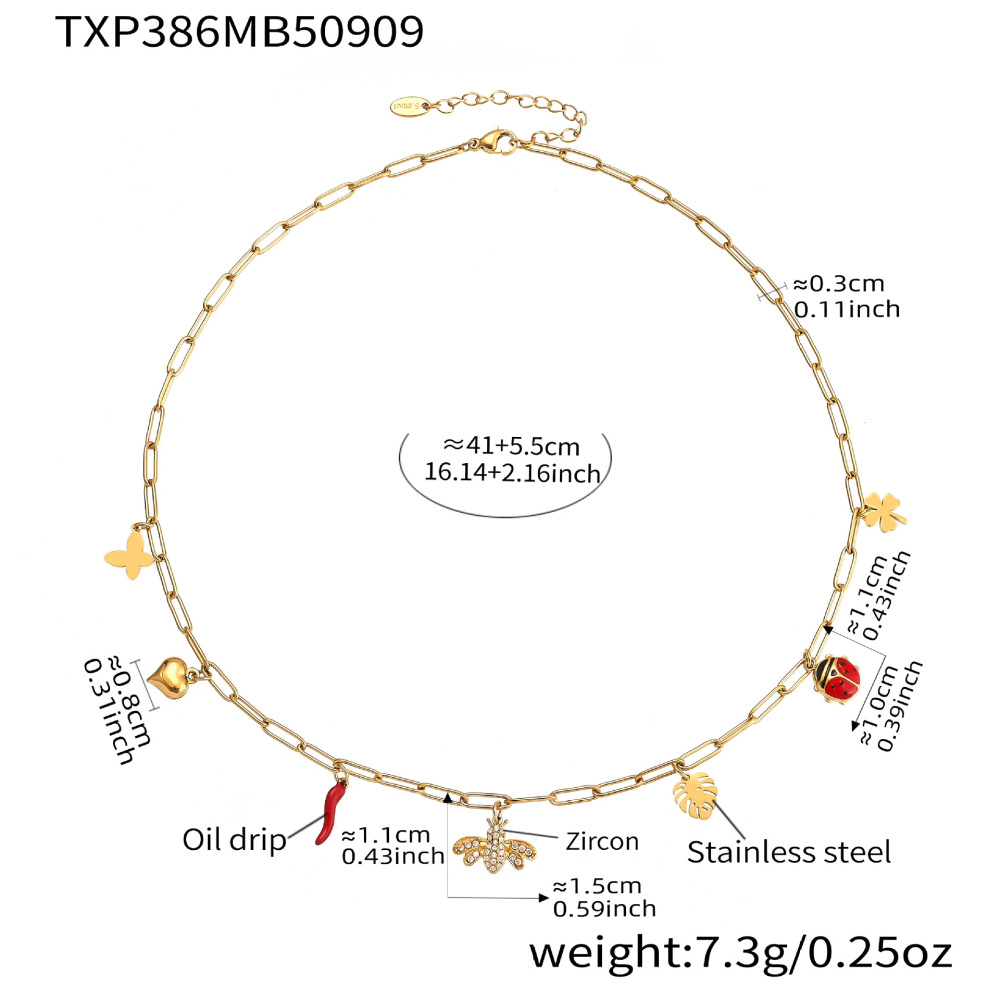 Ensembles De Bijoux Pour Femmes En Acier Inoxydable, Ornés De Fleurs Et D'Abeilles, Étanches Et Sertis De Zircon Doré. 