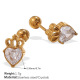 Boucles d'oreilles en or et cristal Image2