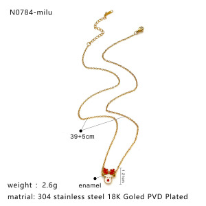 Collier Pendentif De Noël Étanche En Acier Inoxydable (1 Pièce) h5 Image2
