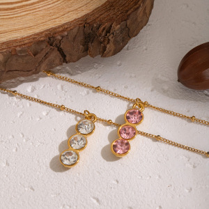 Collier Pendentif Minimaliste Incrusté De Zircons, 1 Pièce h5 Image3