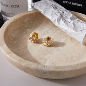 1 Pièce De Manchettes D'Oreilles Polyvalentes En Acier Inoxydable Étanche Couleur Or Avec Zircon Pour Femmes h5 Image5