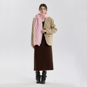 1 Écharpe D'Hiver En Polyester À Fleurs Magnifiques Pour Femme h5 Image3