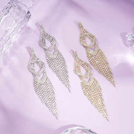 Boucles d'oreilles festives en alliage à pompons de forme irrégulière (1 paire)