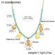 P1203-Collier de perles bleues DIY 43+5cm Image3