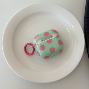 1 Étui Pour Écouteurs Pour Femme À Pois Colorés Rose Et Vert h5 Image2