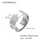 A103-Bague en acier avec zircon coloré/N° 9 Image8