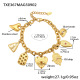 Bracelet multi-accessoires DIY doré 16+5 cm 