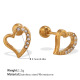 Boucles d'oreilles à tige en or et diamants blancs Image9