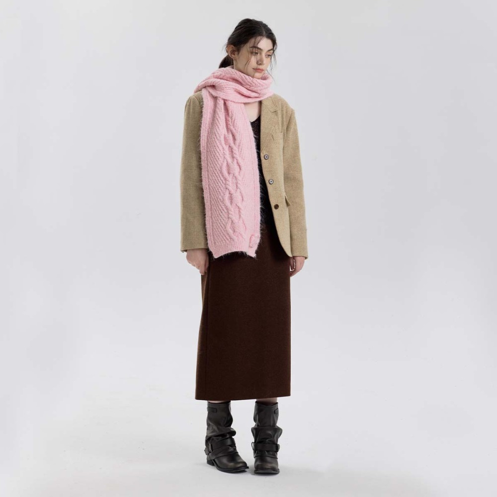 1 Écharpe D'Hiver En Polyester À Fleurs Magnifiques Pour Femme Image4