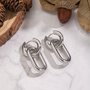 1 Paire De Boucles D'Oreilles Créoles Rondes En Acier Inoxydable Étanche Couleur Or h5 Image5