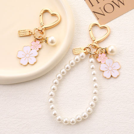 1 chaîne de téléphone en perles de fleurs douces