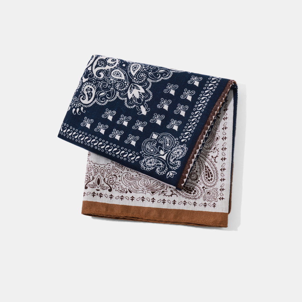 Bandana Rétro Patchwork En Rayonne À Fleurs De Cajou Pour Femme, 1 Pièce h5Image4