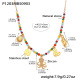 P1203 - Collier de perles colorées DIY 43+5 cm Image5