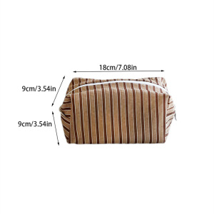 Trousse De Maquillage Pour Femme, 1 Pièce, Série Simple, Décontractée, En Toile h5 Image5