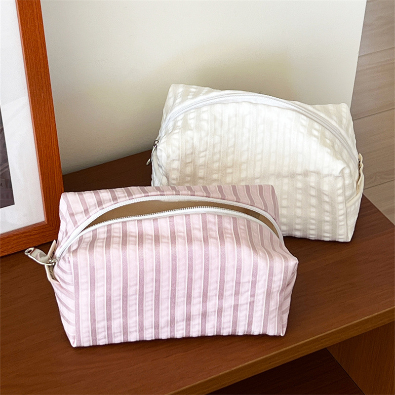Trousse De Maquillage Pour Femme, 1 Pièce, Série Simple, Décontractée, En Toile h5Image4