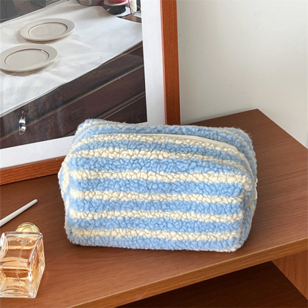 Trousse de maquillage simple et classique en polyester pour femme, 1 pièce 2