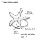 TXA411-Bague étoile de mer en acier-Taille 7 Image8