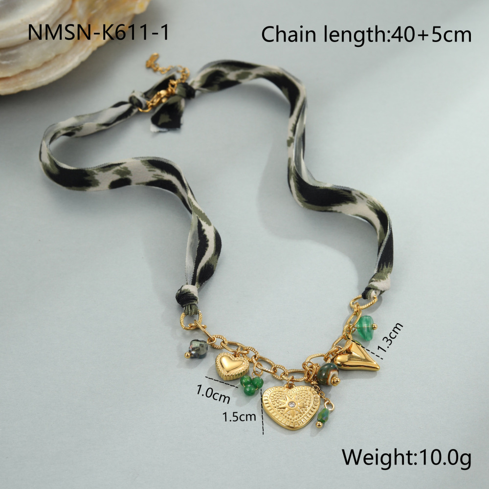 Collier Avec Pendentif En Forme De Cœur Irrégulier En Acier Inoxydable Couleur Or Pour Femme, 1 Pièce