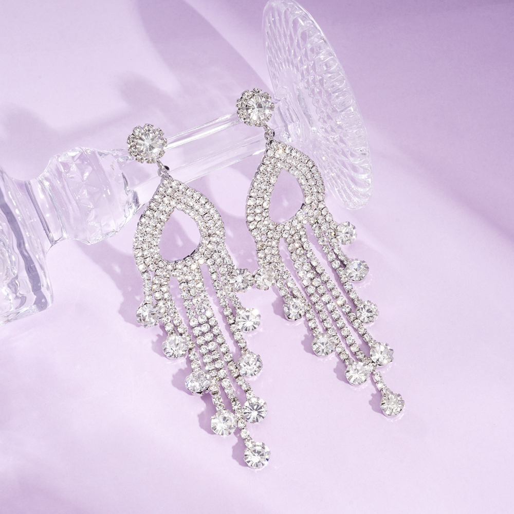 Boucles D'Oreilles Festives En Cuivre À Pompons De Forme Irrégulière (1 Paire) Image3