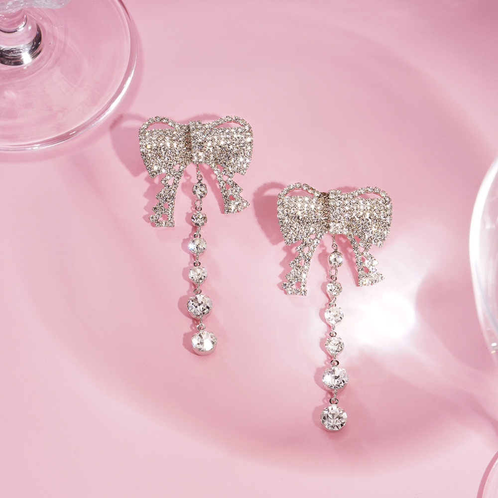 Boucles D'Oreilles Festives En Alliage Avec Nœud Papillon (1 Paire) Image3