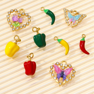 Pendentif Femme Vivid Chili En Acier Inoxydable Étanche Couleur Or (1 Pièce) h5 Image5