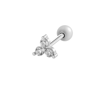 Boucle D'Oreille Piercing Triangulaire En Zircone Couleur Or 1 Pièce h5