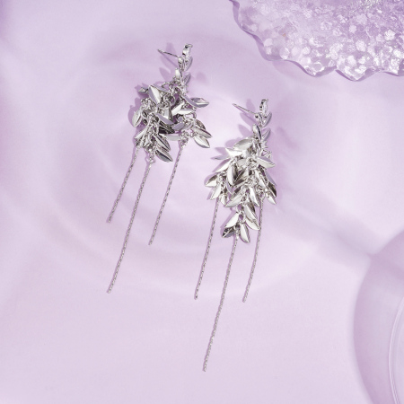 1 paire de boucles d'oreilles festives à pompons en cuivre 2