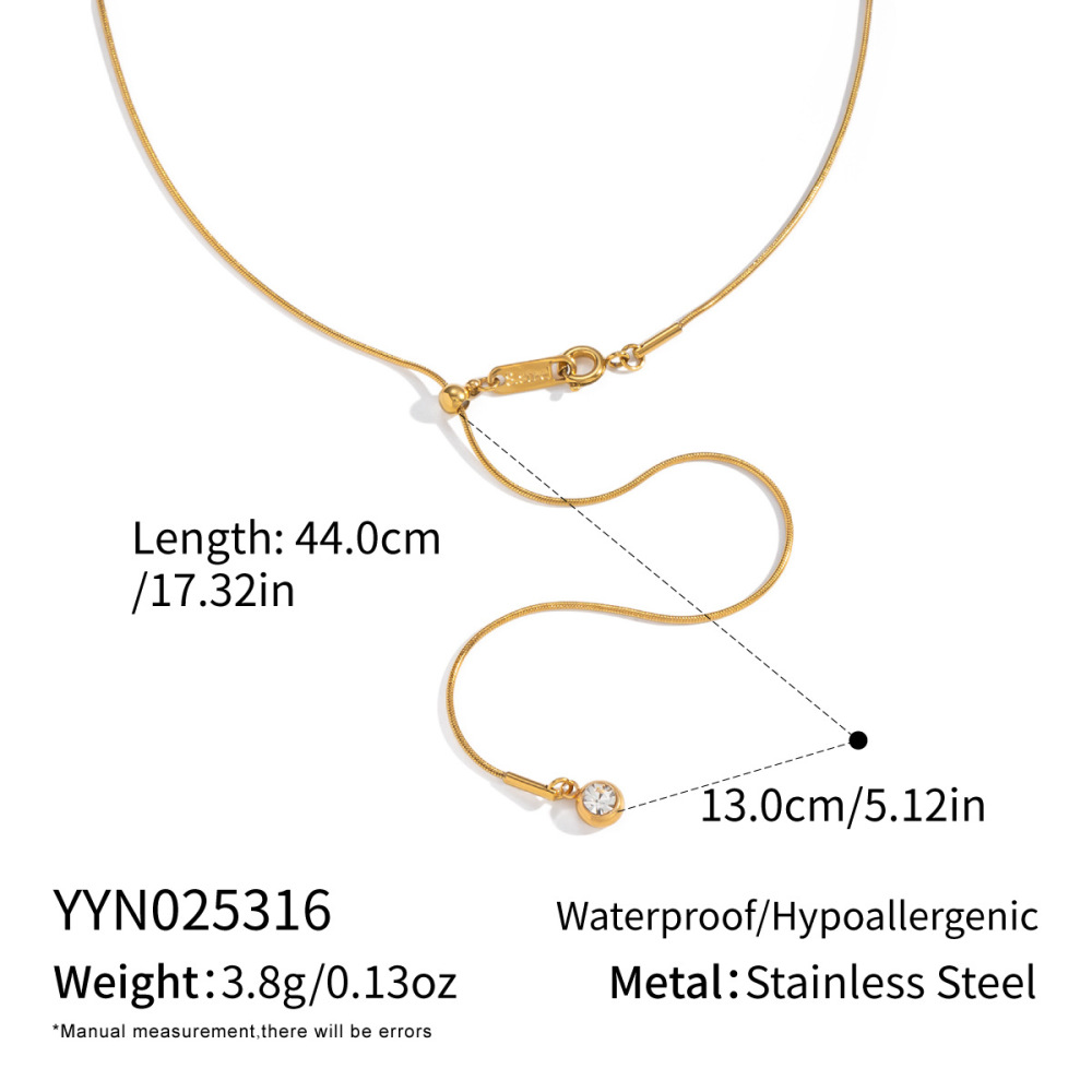 Ensemble De Colliers En Acier Inoxydable Doré, Étanches, Avec Chaîne En Y 