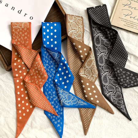 Bandana classique en polyester à motif cachemire pour femme, 1 pièce
