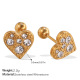 Boucles d'oreilles à tige en or et diamants blancs Image4