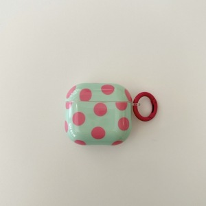 1 Étui Pour Écouteurs Pour Femme À Pois Colorés Rose Et Vert h5 